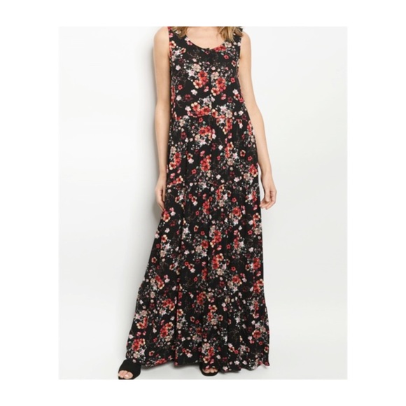 LAST ONE**NWT Romantic Floral/Flower Maxi Dress - Picture 6 of 7
